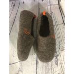 Wildllama Scandinavian felt felted wool slippers in brown size large Photo 9