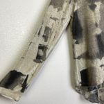 Scandal Italy Sweater Top Long Sleeve Knit Layered Lined Sheer Shirt Pleat Back* Brown Size M Photo 5