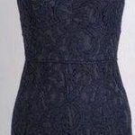 ModCloth Marina Navy Blue Strapless Sheath Party Dress Wedding Cocktail Formal Size 14 Photo 0