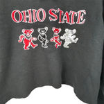 J. America Ohio State Women's XL Black Cropped Hoodie Graphic Casual Photo 2