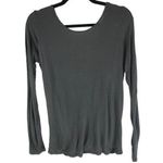 EXPRESS One Eleven Womens Top Open Back Draped Knit Long Sleeve Gray S Photo 0