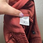 EXPRESS Wide Leg Super High Rise Satin Pants Rust Red Size Medium fall career Photo 6