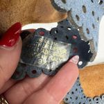 Sophia Milano  Size 9.5 Brina Wedge Sandals Flip Flop Thong Blue Metallic Scallop Photo 7