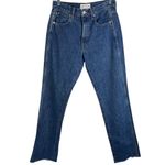 SLVRLAKE London Jeans Size 27 Blue Raw Hem High Rise Straight Leg Denim Photo 2