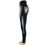 Commando Black Latex Faux Patent Leather High Waist Skinny Leggings Pants Size S Photo 1