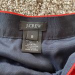 J. Crew Silk Red White & Blue Striped Pleated Skirt Size 8 Preppy Modest Career Photo 2