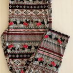 Time And Tru  Womens Leggings Size XXL 22 Christmas Theme Fleeced Lining NWOT Photo 1