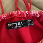 Nasty Gal Red and White Floral Eyelet Dress Photo 4