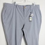 Tommy Hilfiger NWT  Women's Blue White Hampton Pinstripe Chino Pant Slim 18W Photo 7