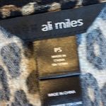 Ali Miles Cardigan Blouse Women's Size Petite Small Cheetah Open‎ Front Black Photo 2