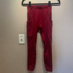 Fabletics  Women’s Crimson Red Leggings with pockets, size XS Photo 1