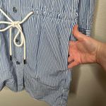 Lafayette 148 Blue White Striped Cotton Button Photo 6