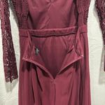 Lulus  Awaken My Love Burgundy Long Sleeve Lace Maxi Dress Size Small Photo 3