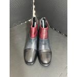 Vintage Boots Everybody by BZ‎ Moda Red Black Leather Patchwork Retro 40 US 10 Photo 1