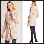 BB Dakota ๐๐ Soft Beige Hooded Wrap Coat Jacket Photo 3