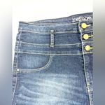 Refuge 14 Corset Style High Waisted Blue Jean Shorts Classic Denim Photo 3