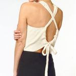 Greylin  Cream Knit Halter Tie-Back Top NWT Size Small Summer Photo 9