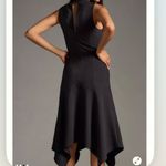 Anthropologie  Mock-Neck Lace-Inset Fit & Flare BlackDress NEW Size Medium Photo 4