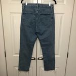 ZARA Light Wash High Rise Raw Hem Jeans Size US 8 Photo 5