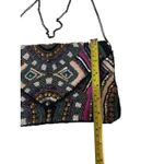 Vintage Beaded Sequin Embroidered Clutch‎ Crossbody Boho Festival Art Deco Bag Black Photo 6