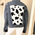 Vintage Mixed Animal Print Jean Jacket Blue Size XL Photo 10