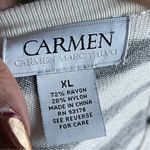 Carmen Marc Valvo | Zebra Stripe Cardigan Sz XL Photo 3