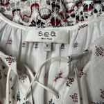 Sea New York Colette Ruffle Tassel Maxi Dress White Size 8 Photo 2