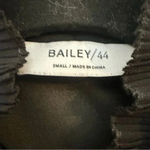 Bailey44 BAILEY / 44 Black Sheer Ruffle Long Sleeve Blouse Womens Small​ Photo 2