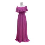 Luxxel PURPLE PLEATED MAXI OFF SHOULDER DRESS SIZE MEDIUM Photo 1