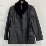 Worthington  Y2K styled leather jacket with faux fur removable collar. * Photo 0