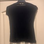 Cable & Gauge Black Ruffled Blouse with Elegant Design XL Photo 3