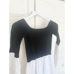 Free People NWT  Chunky Rib Sweater Mini Dress Black & White Size XS Photo 4