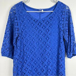 Everly  Blue Lace‎ Mod Shirt Dress Woman's Size Small Photo 2