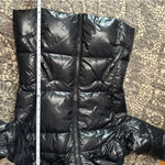 S13 Women’s Size S Black Glossy Hooded Duck Down Filled Puffer Jacket Photo 8
