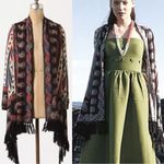 Anthropologie Guinevere Merino Wool Cardigan Sweater Bohemian Gypsy Fringe Small Photo 2