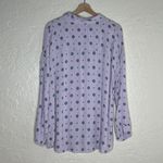 Free People Intimately Women's Oversized Button Shirt Up Top Purple Crystal M Photo 2