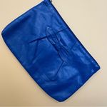 Vintage Toni blue genuine leather wristlet with bow. Photo 1