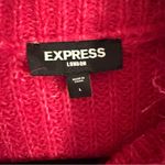 EXPRESS Women's Pink Button-Up Sweater Tunic/ Dress Large Photo 3