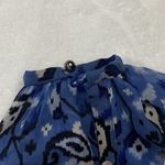 Veronica Beard Cabo Boho Paisley Printed Silk Blouse Sz 2 Back Zip Long Sleeve Photo 3