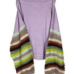 Free People Cha Cha Brushed Knit Stripe Balloon Sleeve Top Photo 3