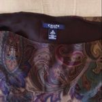 CHAPS lined brown flare skirt Photo 3