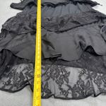 VERO MODA Maxi Dress Womens M Black Lace Ruffle Tiered Overlays Straps NWT Photo 5