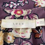 Lush Clothing Lush Floral Plunge Neck Sleeveless Blouse, Purple, Medium Photo 5