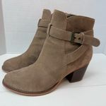 Sole Society  tan suede buckle block ankle boots size 8 Photo 3