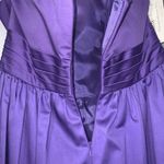 Alfred Angelo Purple Satin Strapless Bubble Hem Homecoming Prom Dress 12 NWT Photo 6