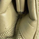 Vintage 50's Needlepoint Floral Purse Handbag Pockets Coin Purse Beige Photo 3