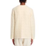 AQUA  Women's Cream Boucle Knit Cardigan Gold Button Front Pockets M‎ Photo 1