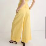 Adam Lippes  Tie Waist Wide Leg Pants Yellow Size 8 Photo 1