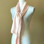Calvin Klein  | Baby Pink Acrylic Fringe Knit Scarf Photo 0