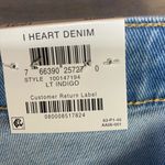 INC Denim high rise fashion basics shorts, embellished frayed hem, size 12 Photo 7